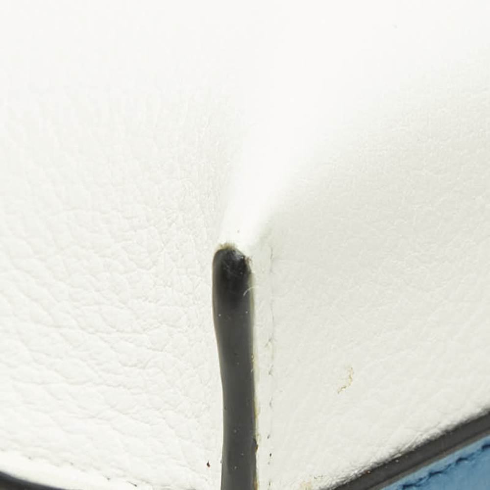Loewe Anagram T Pouch Cowboy Clutch Bag Second Blue White Black Leather Women... - Picture 5 of 10